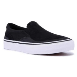Chaussures Basses Slip-On De Skateboard Adulte VULCA 500 Noire / Blanc