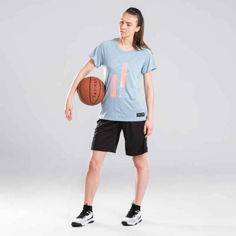 Chaussures De Basketball Femme - FAST 500 W Blanc Noir 10 Chaussures De Basketball Femme - FAST 500 W Blanc Noir – Image 8