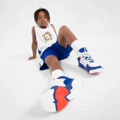 CHAUSSURES DE BASKETBALL ENFANT CONFIRME - SS500H BLANC BLEU ROUGE -ProSportif Boutique chaussures de basketball pour garconslashfille confirmee navy ss500h 15