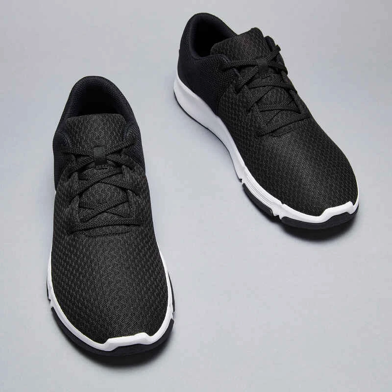 CHAUSSURES DE FITNESS HOMME 100 2.0 NOIR BLANC 4 CHAUSSURES DE FITNESS HOMME 100 2.0 NOIR BLANC â Image 2