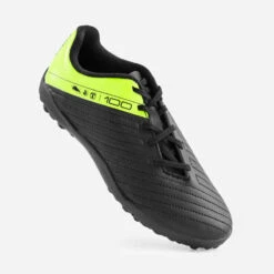 Kipsta CHAUSSURES DE FOOTBALL ENFANT A LACETS 100 TURF TF NOIR ET JAUNE -ProSportif Boutique chaussures de football enfant a lacets 100 turf tf noir et jaune 3