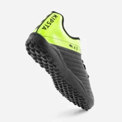 Kipsta CHAUSSURES DE FOOTBALL ENFANT A LACETS 100 TURF TF NOIR ET JAUNE -ProSportif Boutique chaussures de football enfant a lacets 100 turf tf noir et jaune 4