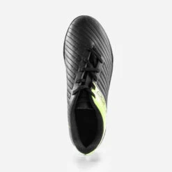 Kipsta CHAUSSURES DE FOOTBALL ENFANT A LACETS 100 TURF TF NOIR ET JAUNE -ProSportif Boutique chaussures de football enfant a lacets 100 turf tf noir et jaune 5