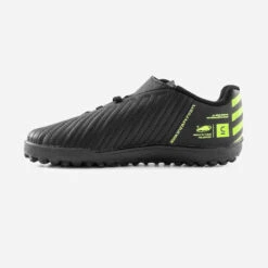 Kipsta CHAUSSURES DE FOOTBALL ENFANT A SCRATCH 100 EASY TURF TF NOIR ET JAUNE -ProSportif Boutique chaussures de football enfant a scratch 100 easy turf tf noir et jaune 2