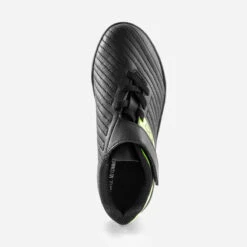 Kipsta CHAUSSURES DE FOOTBALL ENFANT A SCRATCH 100 EASY TURF TF NOIR ET JAUNE -ProSportif Boutique chaussures de football enfant a scratch 100 easy turf tf noir et jaune 5