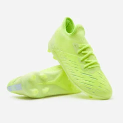 Kipsta CHAUSSURES DE FOOTBALL ENFANT A LACETS CLR FG NEON JAUNE -ProSportif Boutique chaussures de football enfant clr 900 fg terrain sec herbe ou synthetique orange 7