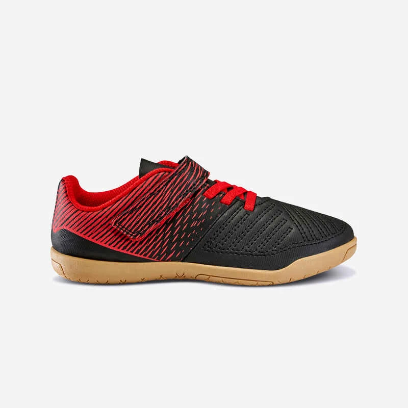 Kipsta Chaussures De Futsal Baby 100 Noir Rouge 4 Kipsta Chaussures De Futsal Baby 100 Noir Rouge – Image 2