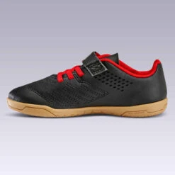 Kipsta Chaussures De Futsal 100 Enfant Noir Rouge -ProSportif Boutique chaussures de futsal enfant futsal 100 blanc glacier 2