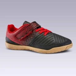 Kipsta Chaussures De Futsal 100 Enfant Noir Rouge -ProSportif Boutique chaussures de futsal enfant futsal 100 blanc glacier 6