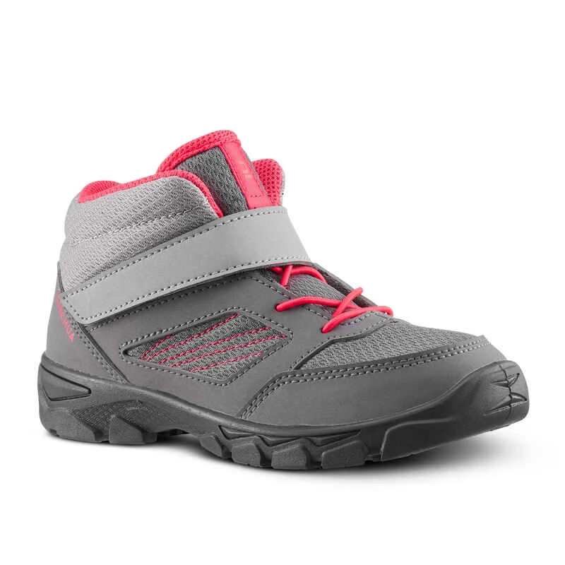 Quechua Chaussures De Randonnée Enfant Avec Scratch MH100 Mid Grise Rose Du 24 AU 34 3 Quechua Chaussures De Randonnée Enfant Avec Scratch MH100 Mid Grise Rose Du 24 AU 34