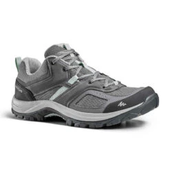 Quechua Chaussures De Randonnée Montagne - MH100 Gris/vert- Femme