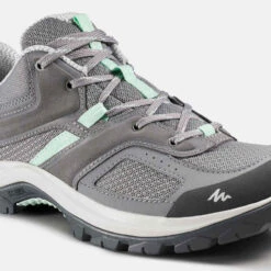 Quechua Chaussures De Randonnée Montagne - MH100 Gris/vert- Femme -ProSportif Boutique chaussures de randonnee montagne mh100 grisslashrose femme 4