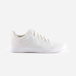 Artengo Chaussures De Tennis Femme Multicourt - Essential Blanc Cassé