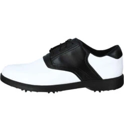 CHAUSSURES GOLF HOMME SPIKE 500 BLANCHES / NOIRES -ProSportif Boutique chaussures golf homme spike 500 blanches slash noires 3