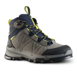 Quechua Chaussures Haute De Randonnée Montagne Enfant MH500 Imperméable Bleu Gris 28-39