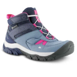 Quechua Chaussures Imperméables De Randonnée -CROSSROCK MID Bleues- Enfant 28 AU 34