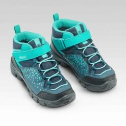 Quechua Chaussures Imperméables De Randonnée - MH120 MID Turquoises - Enfant 28 AU 34 -ProSportif Boutique chaussures impermeables de randonnee mh120 mid turquoises enfant 28 au 34 3