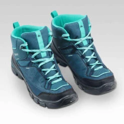 Quechua Chaussures Imperméables De Randonnée - MH120 MID Turquoises - Enfant 35 AU 38 -ProSportif Boutique chaussures impermeables de randonnee mh120 mid turquoises enfant 35 au 38 3