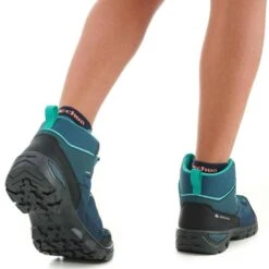 Quechua Chaussures Imperméables De Randonnée - MH120 MID Turquoises - Enfant 35 AU 38 -ProSportif Boutique chaussures impermeables de randonnee mh120 mid turquoises enfant 35 au 38 4