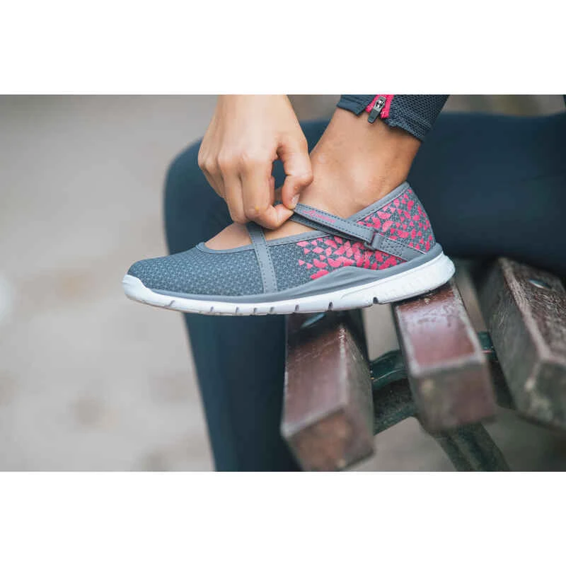 Chaussures Marche Enfant Ballerine Gris / Rose 4 Chaussures Marche Enfant Ballerine Gris / Rose – Image 2