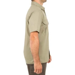 Chemise Manches Courtes Chasse 100 Vert Clair -ProSportif Boutique chemise manches courtes chasse 100 vert clair 3