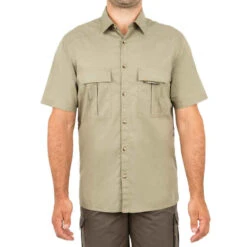 Chemise Manches Courtes Chasse 100 Vert Clair -ProSportif Boutique chemise manches courtes chasse 100 vert clair 6