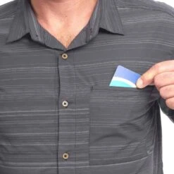 Chemise Manches Courtes TRAVEL100 Fresh Homme Rayée Gris 15 Chemise Manches Courtes TRAVEL100 Fresh Homme Rayée Gris -ProSportif Boutique chemise manches courtes travel100 fresh homme rayee gris 6