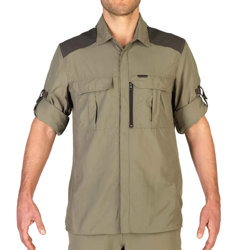 Chemise Manches Longues Légère Et Respirante Chasse Homme - 520 Kaki 5 Chemise Manches Longues Légère Et Respirante Chasse Homme - 520 Kaki – Image 3
