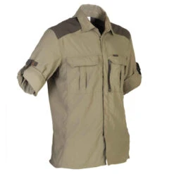Chemise Manches Longues Légère Et Respirante Chasse Homme - 520 Kaki