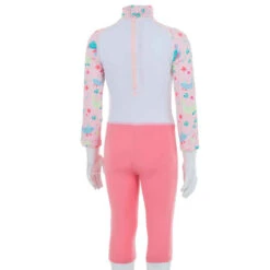 Combinaison De Natation Anti UV Bébé / Enfant Manches Longues Rose Imprimé -ProSportif Boutique combinaison de natation anti uv bebe slash enfant manches longues bleu imprime 3