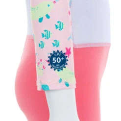 Combinaison De Natation Anti UV Bébé / Enfant Manches Longues Rose Imprimé -ProSportif Boutique combinaison de natation anti uv bebe slash enfant manches longues bleu imprime 6