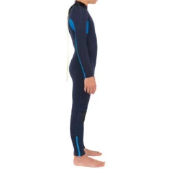 Combinaison Surf Enfant Néoprène 2/2mm 100 Back Zip Bleu Marine -ProSportif Boutique combinaison integrale 100 2slash2 junior navy 10