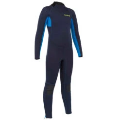 Combinaison Surf Enfant Néoprène 2/2mm 100 Back Zip Bleu Marine