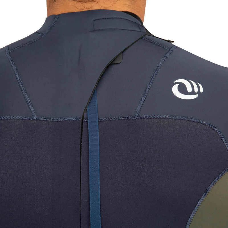 Combinaison SURF Homme Néoprène 3/2mm 500 Back Zip Bleu Kaki 9 Combinaison SURF Homme Néoprène 3/2mm 500 Back Zip Bleu Kaki – Image 7