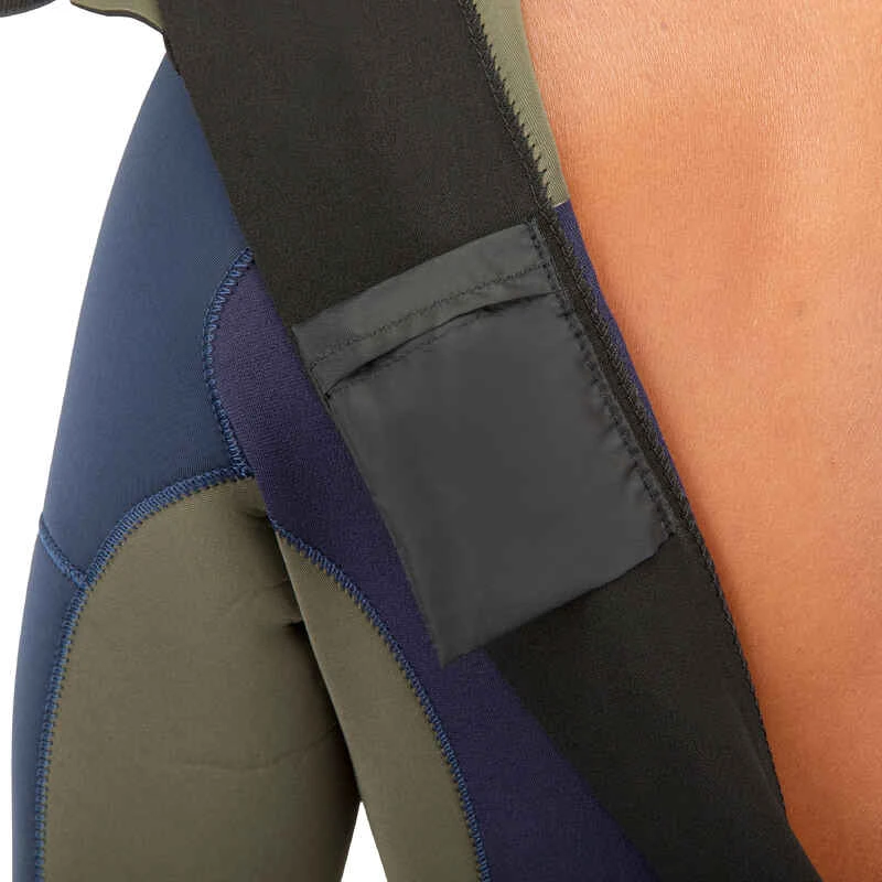Combinaison SURF Homme Néoprène 3/2mm 500 Back Zip Bleu Kaki 10 Combinaison SURF Homme Néoprène 3/2mm 500 Back Zip Bleu Kaki – Image 8