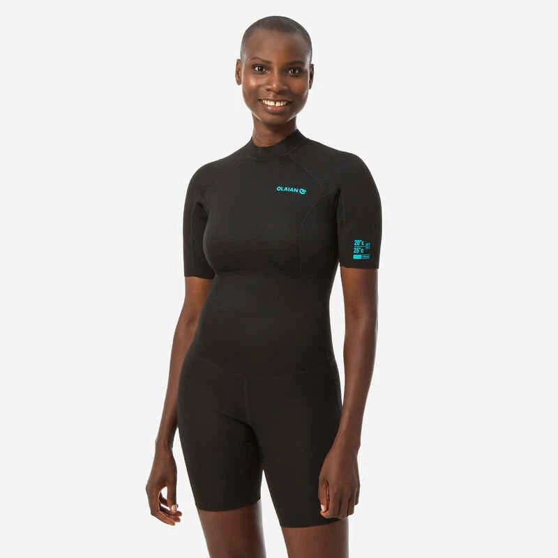 Shorty Surf Femme Néoprène Avec Mousse De 1,5mm Back Zip Noir 5 Shorty Surf Femme Néoprène Avec Mousse De 1,5mm Back Zip Noir – Image 3