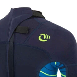 SHORTY 500 JUNIOR BOY -ProSportif Boutique combinaison surf shorty 500 stretch neoprene 2mm enfant bleu marine jaune 3