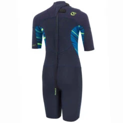 SHORTY 500 JUNIOR BOY -ProSportif Boutique combinaison surf shorty 500 stretch neoprene 2mm enfant bleu marine jaune 6