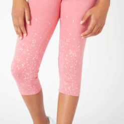 Corsaire Fille Coton - 320 Imprimé Vert -ProSportif Boutique corsaire coton respirant gris fonce fille 2