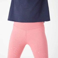 Corsaire Fille Coton - 320 Imprimé Vert -ProSportif Boutique corsaire coton respirant gris fonce fille 3