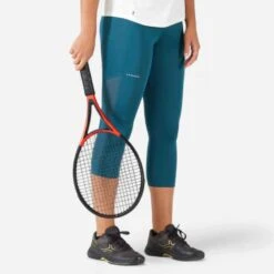 Artengo Legging Tennis Court Dry Femme - Corsaire Dry HIP BALL Vert Foncé -ProSportif Boutique corsaire de tennis femme dry 900 marine 4