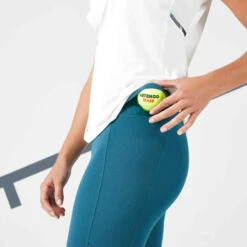 Artengo Legging Tennis Court Dry Femme - Corsaire Dry HIP BALL Vert Foncé -ProSportif Boutique corsaire de tennis femme dry 900 marine 5