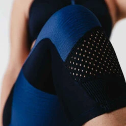 Kalenji Legging Court Running Respirant Femme - Dry+ Feel Bleu -ProSportif Boutique corsaire jogging femme run dry feel noir 6