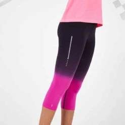 CORSAIRE RUNNING FEMME RESPIRANT KIPRUN CARE NOIR ROSE -ProSportif Boutique corsaire running femme respirant kiprun care noir corail clair 2