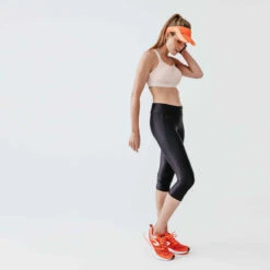 Kalenji Legging Court Running Femme - Dry Noir -ProSportif Boutique corsaire running run dry noir femme 3