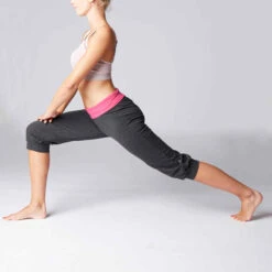 CORSAIRE YOGA DOUX FEMME COTON ISSU DE L'AGRICULTURE BIOLOGIQUE GRIS / ROSE -ProSportif Boutique corsaire yoga doux femme coton issu de l agriculture biologique gris slash rose 4