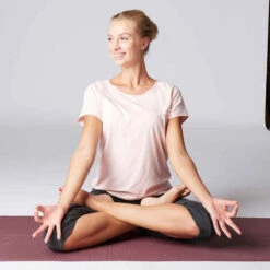 CORSAIRE YOGA DOUX FEMME COTON ISSU DE L'AGRICULTURE BIOLOGIQUE GRIS / ROSE -ProSportif Boutique corsaire yoga doux femme coton issu de l agriculture biologique gris slash rose 8