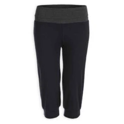 CORSAIRE COTON YOGA FEMME ECO-CONCU NOIR / GRIS -ProSportif Boutique corsaire yoga doux femme eco concu noir slash gris 4