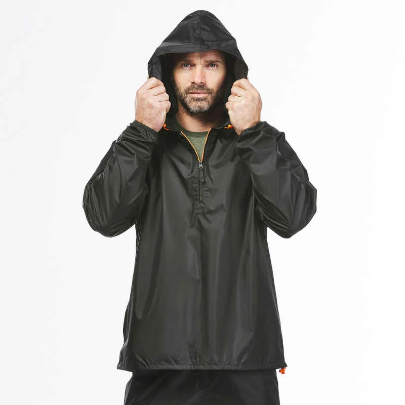 Quechua Veste Coupe Vent Et Déperlante De Randonnée - Raincut 1/2 Zip - Homme 9 Quechua Veste Coupe Vent Et Déperlante De Randonnée - Raincut 1/2 Zip - Homme – Image 7