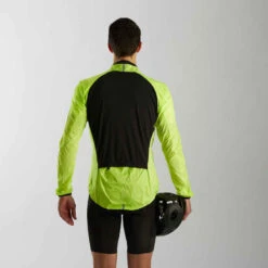 COUPE-VENT VELO ROUTE MANCHES LONGUES HOMME - RACER ULTRA-LIGHT JAUNE -ProSportif Boutique coupe vent manche longue ultra light velo route homme jaune 10